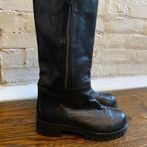 Tall Marni black leather boots